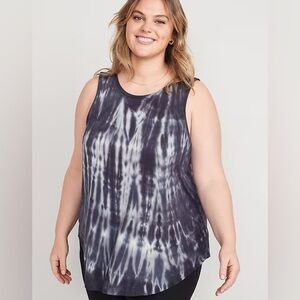 NWT Old Navy Luxe Tie-Dye High Neck Tank L